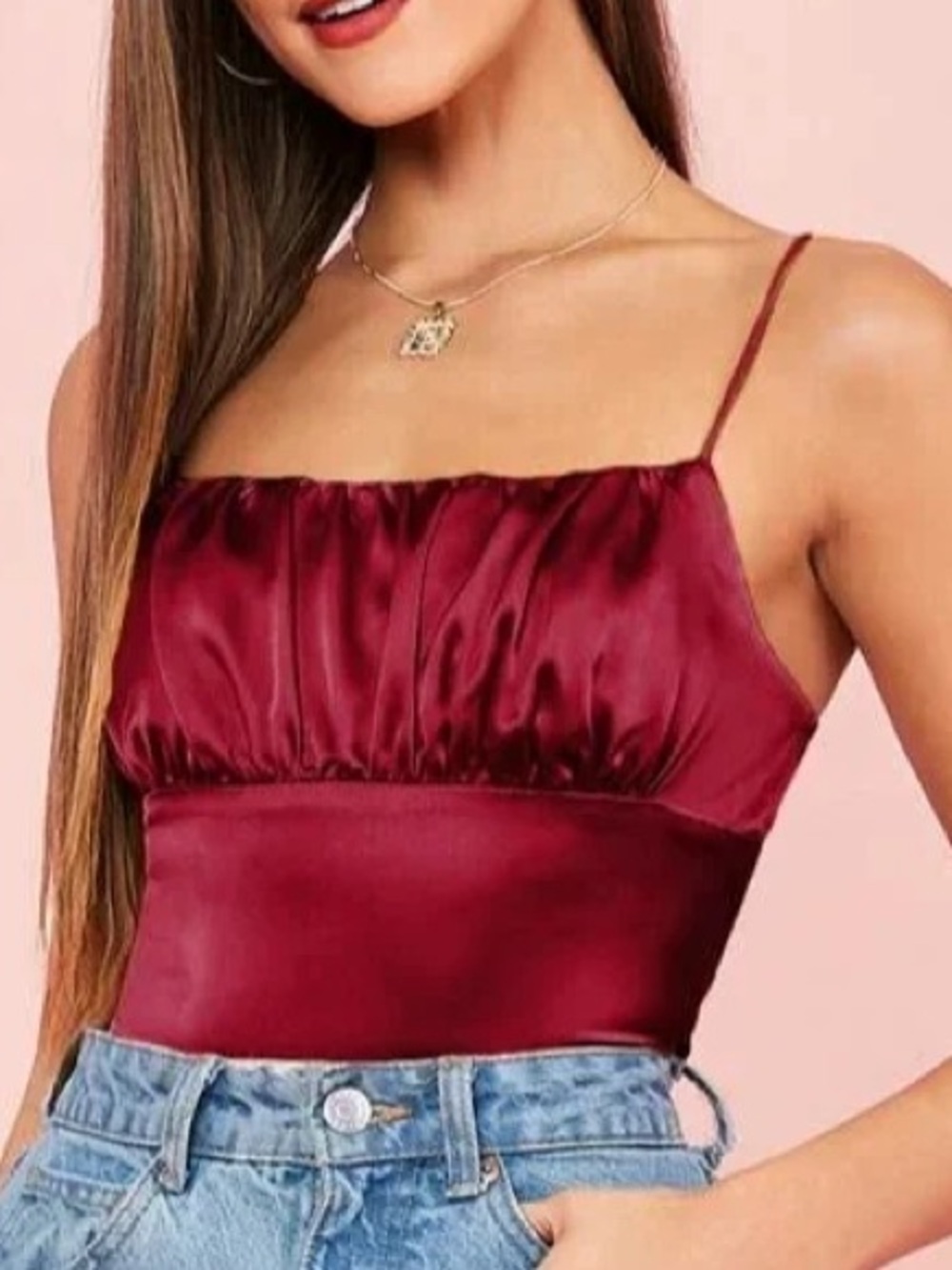 Satin crop top